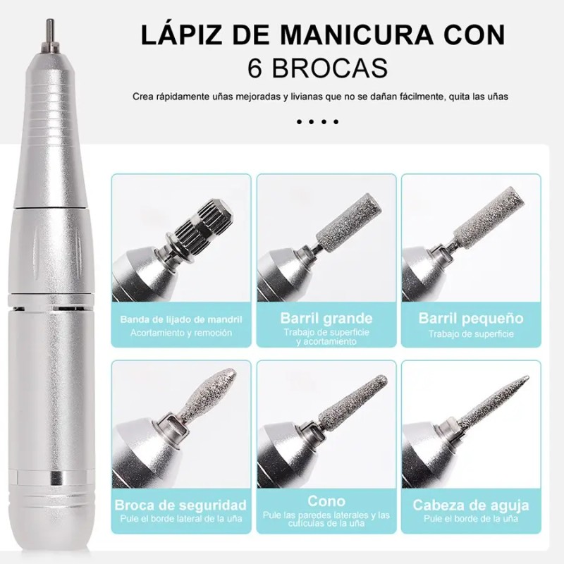 Clavos Recargables De Muela Abrasiva 45000 Rpm