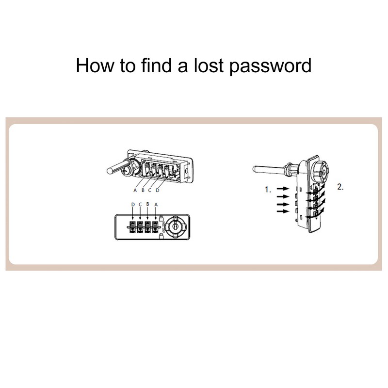 4 Digit Mechanical Dial Combination Lock Password Safety Drawer Shoe