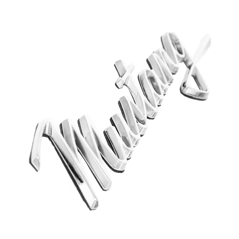United Pacific F6802 Tripe Chrome Die-Cast “Mustang” Script Emblem, Badge