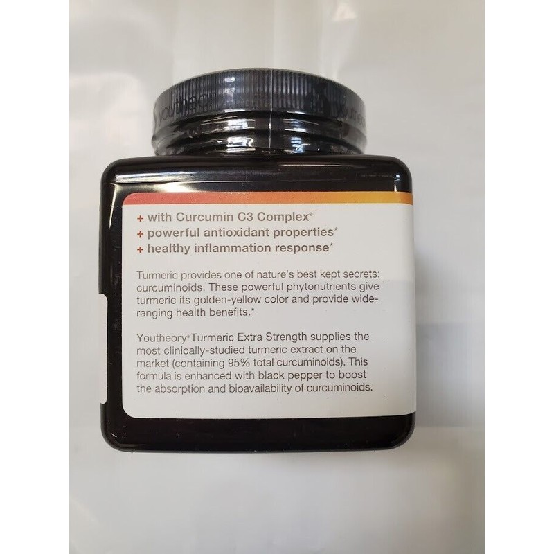 Youtheory, Turmeric, Extra Strength Formula, 1,000 Mg, 60 Vegetarian Capsules