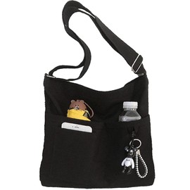 Volsha Women's Men's Canvas Tote Bag, black-1