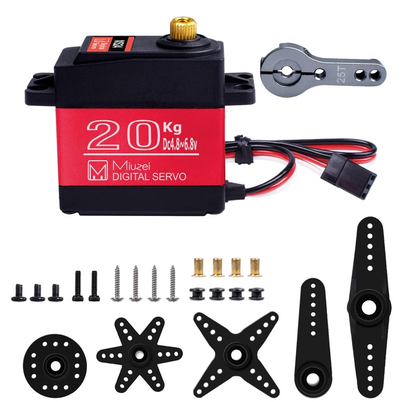 Miuzei 20KG Servo Motor High Torque RC Servo Metal Gear