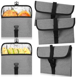 Reallnaive 4 Pcs Insulated Pouch Backpackers Back to School Mini Thermal Snack Bags Small Reusable Lunch Freezer Cooler Bags for Students Work Picnics Travel Office School Supplies 5.5'x 7'(Matte)