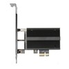 PCIe Network Card 2.5Gbps Dual Port Gold Plated Pin Aluminium