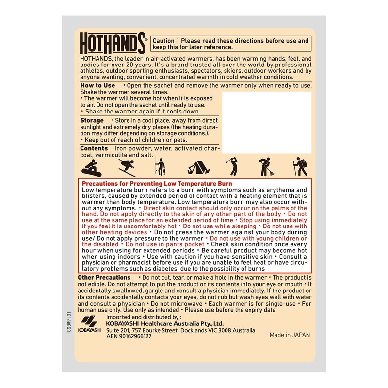 HOTHANDS Super Air Activated Hand Warmer Up to 12 Hours