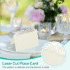 PATIKIL 50Pcs Wedding Place Cards, Laser Cut Rose Table Place