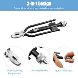 Safety Wire Twisting Pliers, Wire Twisting Tool Lock Wire Pliers, Wire Twister Tool for Automatic Metal Lock Twister for Aircraft Auto Industry-6in