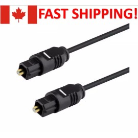 Unbranded Toslink Optical Cable Digital Audio Sound Fiber Optic SPDIF Cord Wire Dolby DTS - 1m