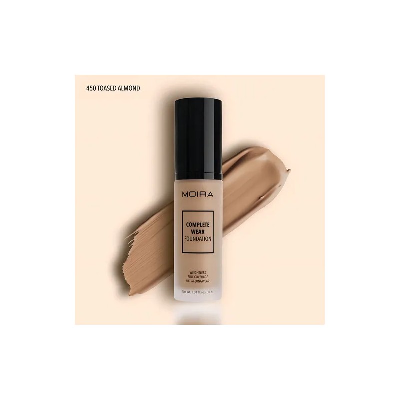 Base De Maquillaje Lquida Moira Complete Wear Foundation Acabado Mate