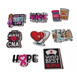 Unbranded 8 pc Nurse Healthcare CNA Resin Planars Flatback Cabochon Set NOT SHOE CHARMS