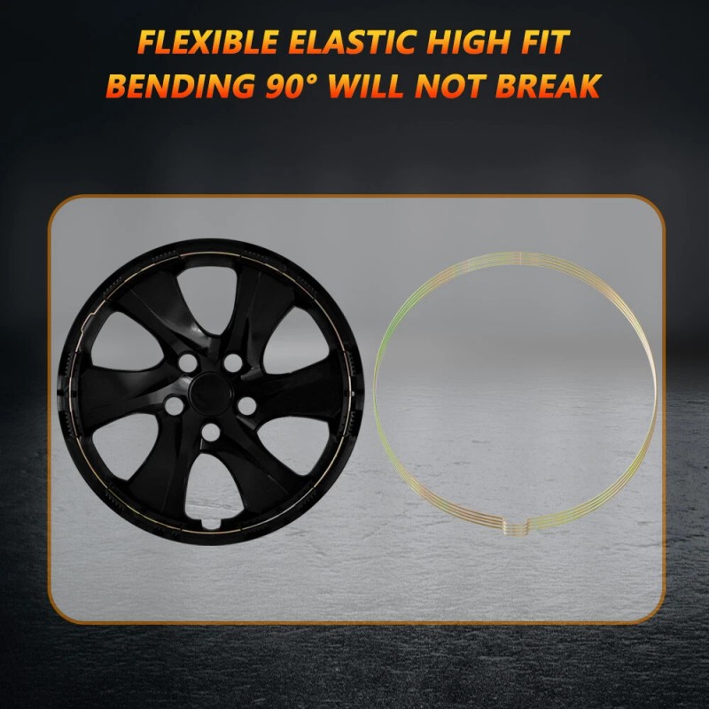 Mayello For 2019-2024 Toyota RAV4 17" GLOSS BLACK Hubcaps Wheel