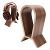Headphone Holder Bluetooth Headset Integrated Curved Display Stand Storage AccessoryWood