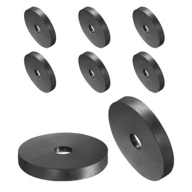 QUARKZMAN Pack of 8 Rubber Washers Rubber Spacer Sleeves 70 mm OD 12 mm ID 10 mm Height Round Antivibration Spacer Rubber Bushing Seals Thick Rubber Washers for Home Car Accessories