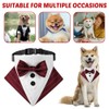 MiOYOOW Formal Dog Bandana Collar, Adjustable Tuxedo Wedding Bandana, Breathable
