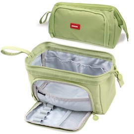 Large Pencil Case Big Capacity Pencil Bag Portable Pencil Case School Supplies Suitable for Middle High School College Students Girls Boys Teen Storage Organizer Gift (Green)