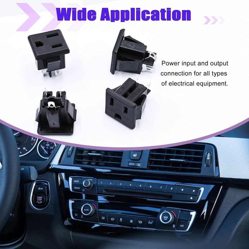 mznowsea 4Pcs US Power Socket Plug Panel 15A 125V AC