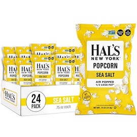 Hal's New York Popcorn Sea Salt, Gluten Free, 0.75 oz (Pack of 24)
