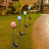 2Pcs Garden Solar Lights LED RGB Fast Charging Petal Design