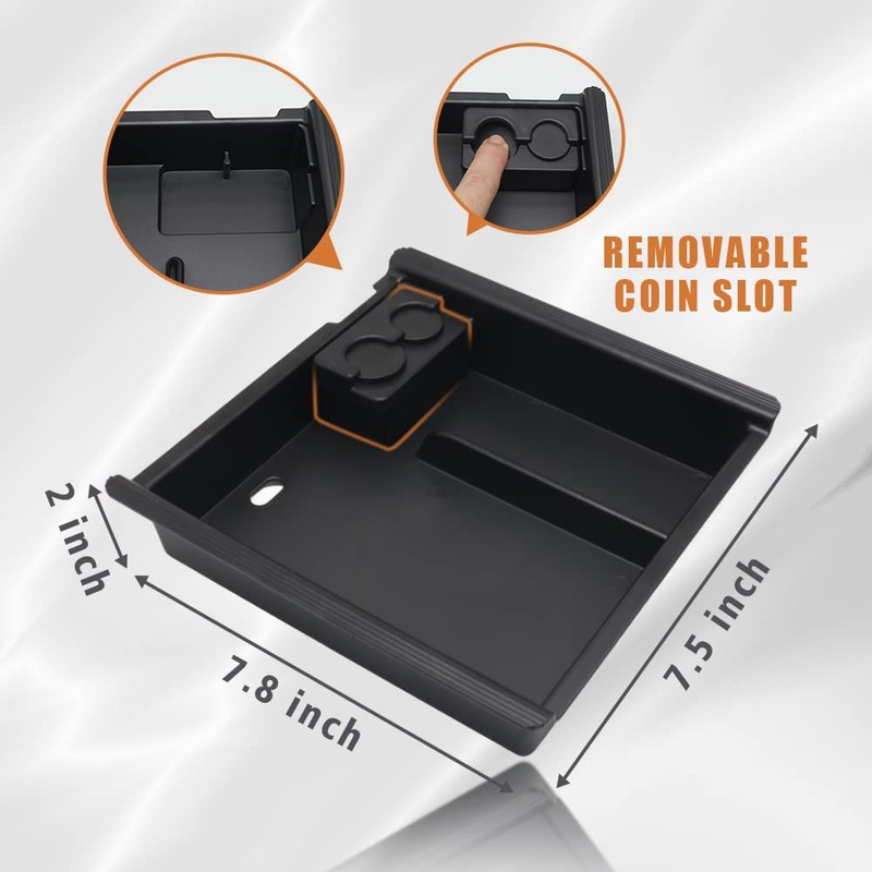 TripleAliners for 2023 Tacoma Center Console Organizer with Leather Trim