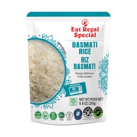 Eat Regal Basmati Rice – Fully Cooked, Microwaveable in 90 Seconds, Ready-to-Eat Precooked Basmati Rice, Non-GMO & Delicious (Pack of 6, 8.8 oz)