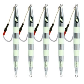 OCEAN CAT Saltwater Jigs Speed Jigging Slow Jigging Pitching Lures,Vertical Jigging Artificial Lures Lead Metal Flat Jigs Jigging Baits Jigging Lure Fishing jigs (Each Color, 120G)
