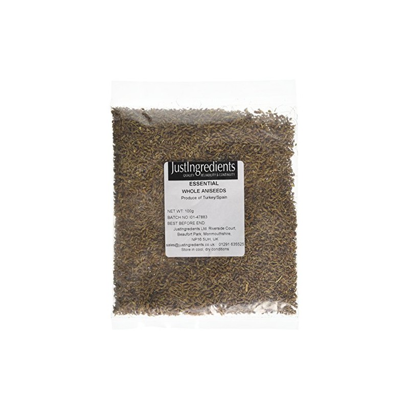 JustIngredients Essentials Aniseed, 100 g - Pack of 5
