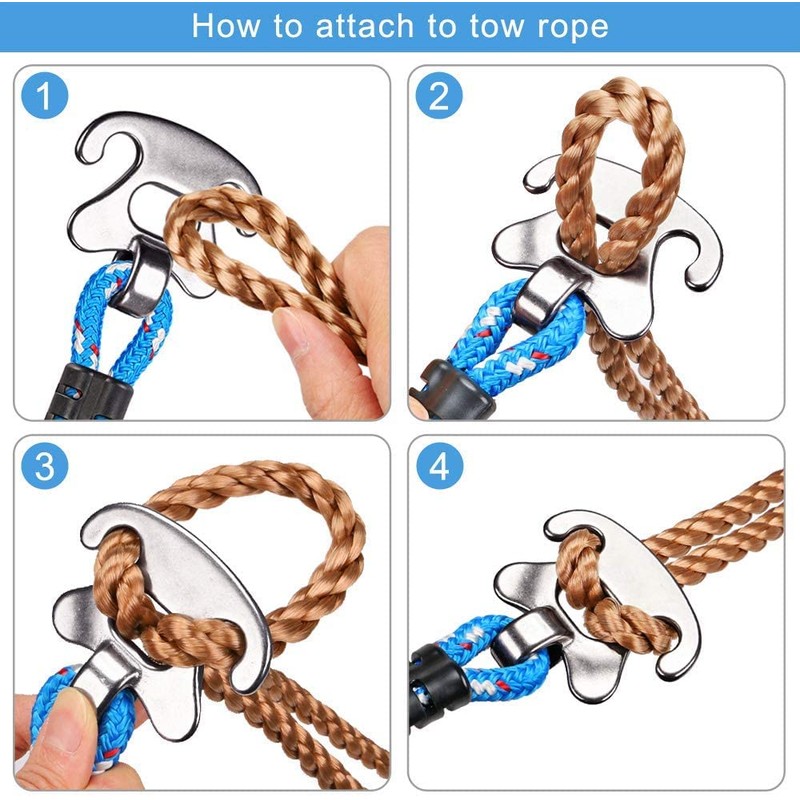 BeneLabel Tow Rope Quick Connector for Tubing with Stainless Steel