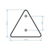 Set of 2 Triangle Reflectors 15 x 13.5 cm Rear