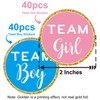 Mr.Mug Gold Gender Reveal Stickers- 80 Pack Team boy and