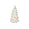 Creative Co-Op Stoneware LED Tree with Cut-Outs and Iridescent Finish,