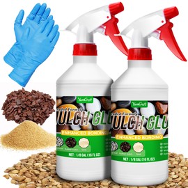 Mulch Glue - 32oz Adhesive Pea Gravel Binder for Landscaping, Garden - Concentrate Landscape Rock Stabilizer, Last up to 2 Years, Gravel Lock for Bonding Bark, Sand