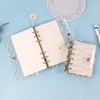 JIHUOO A6 Daisy Clear Ring Binder Cover Ring Binder Notebook