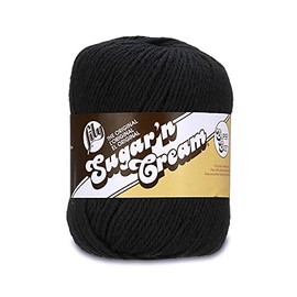Lily Sugar'N Cream Super Size Yarn Black