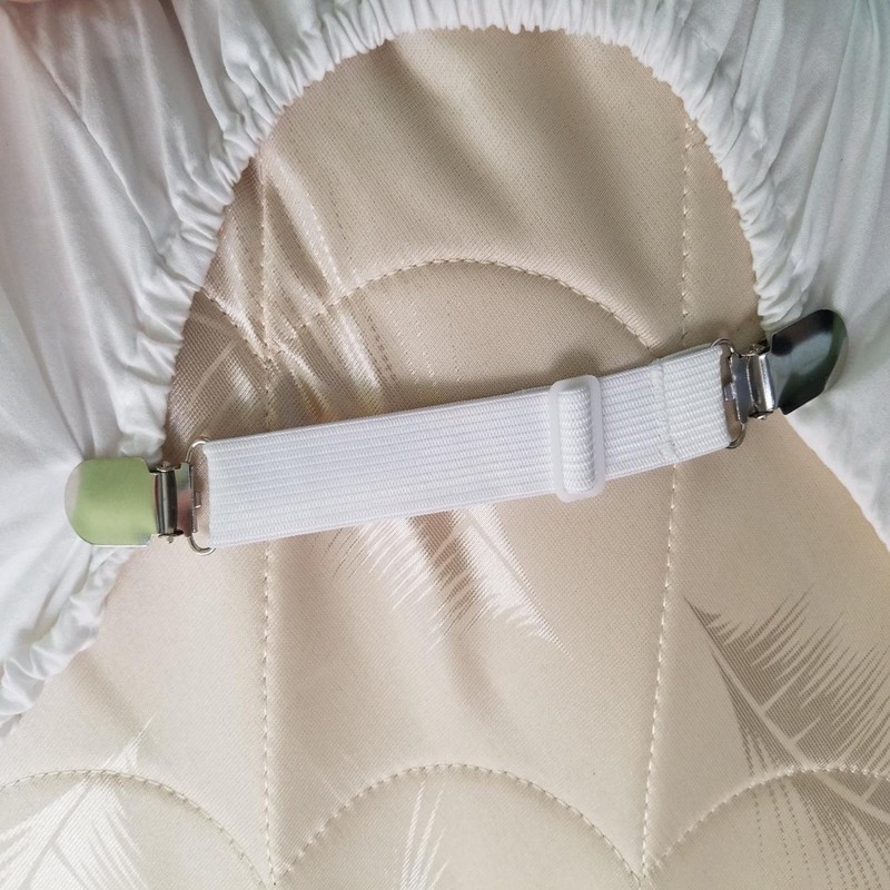 BBDOU Bed Sheet Clips Straps Sheet Holder Mattress Clips, Adjustable