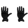 Wowser Black Cast Iron Left Hand Wall Hooks, Unique Home