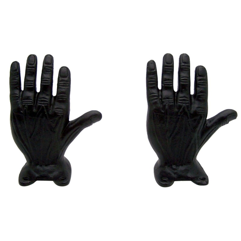 Wowser Black Cast Iron Left Hand Wall Hooks, Unique Home