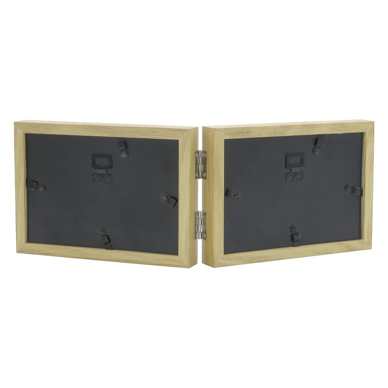 Smiling Art Wooden Double Picture Frame for 2 x 10
