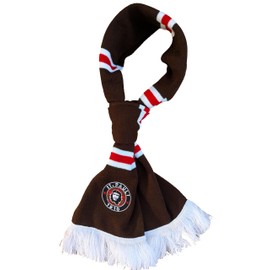 Generisch St. Pauli Scarf Che-Bar Scarf Brown/White/Red (Embroidered), Brown / White / Red