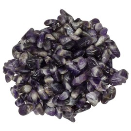 Hypnotic Gems Materials: 2 lbs Chevron Amethyst Tumbled Stones from Africa - Extra Small - 0.5" to 0.75" - Polished Rocks and Gemstones for Art, Crafts, Fountains, Crystal Healing and More!