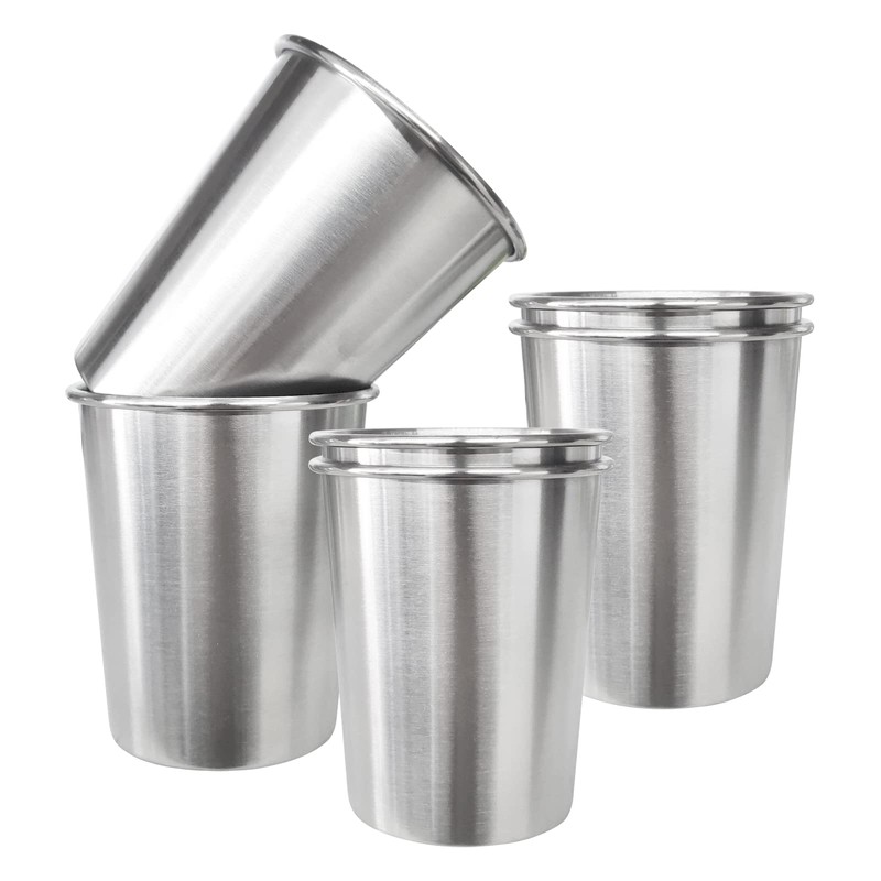YOLCAR 6 Pack 8 oz Stainless Steel Kids Cups, Children's