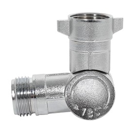 Garden Hose Swivel Connector, 3/4" Heavy Duty Brass Adapter, 180 Degree Rotation Suitable for All Faucet Positions, Hose Extension (1FT)