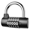 KeeKit 5 Digit Combination Lock, Re-settable Combination Padlock, Outdoor Combo