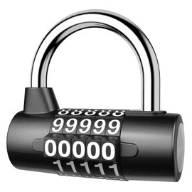 KeeKit 5 Digit Combination Lock, Re-settable Combination Padlock, Outdoor Combo Lock, Alloy Security Combination Locks for Gyms, Gates, Toolbox, Luggage, Cabinet, Bicycle, School, Home, Office, Travel