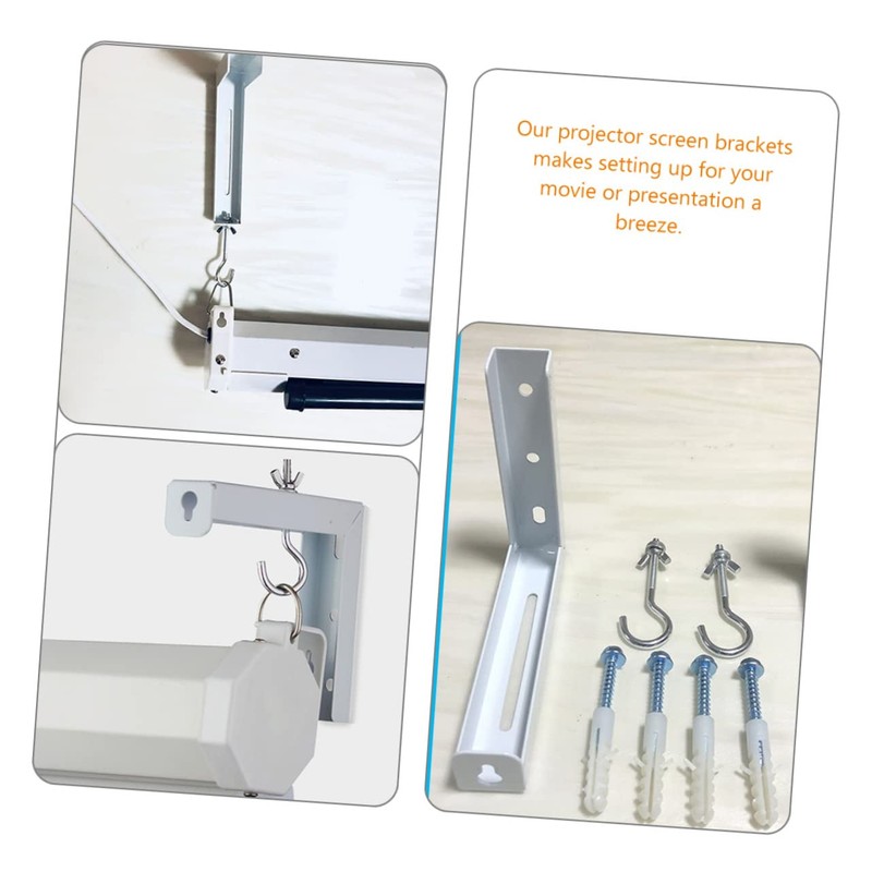 CIYODO Adjustable Wall Mount for Projection Screens Sturdy Bracket Easy