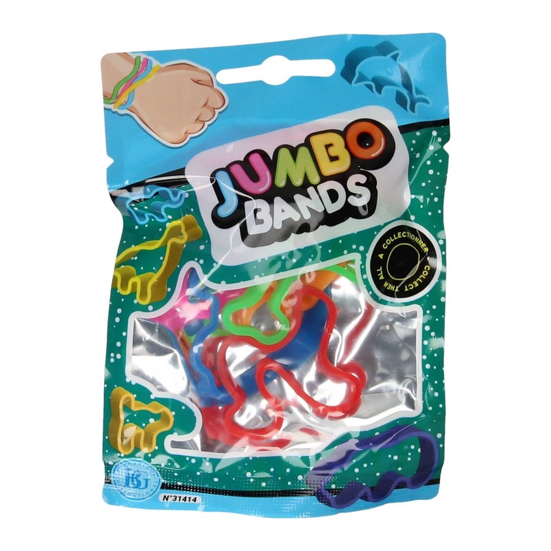 Jumbo Bands Jumbo Rubber Bracelet - Pack of 6 in