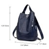 Deerword Ladies' Rucksack, Ladies’ Handbag, City Backpack - blue, size:
