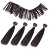 Gogogmee 5Pcs Black Straight Hair Doll Wigs for Diy Craft
