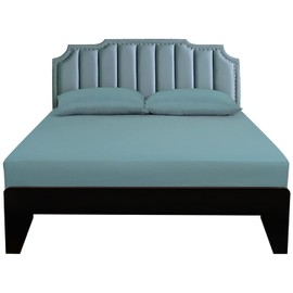 Lirex Fitted Sheet, Queen Size 100% Cotton 300 Thread Count Soft Breathable Fitted Sheet, Blue