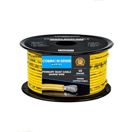 Cable para barco primario de calibre 18, alambre de grado marino de 30 pies, cobre estañado sin oxígeno, cable de PVC estándar UL 1426 de 18 AWG para barco, automóvil, altavoces, autocaravana y