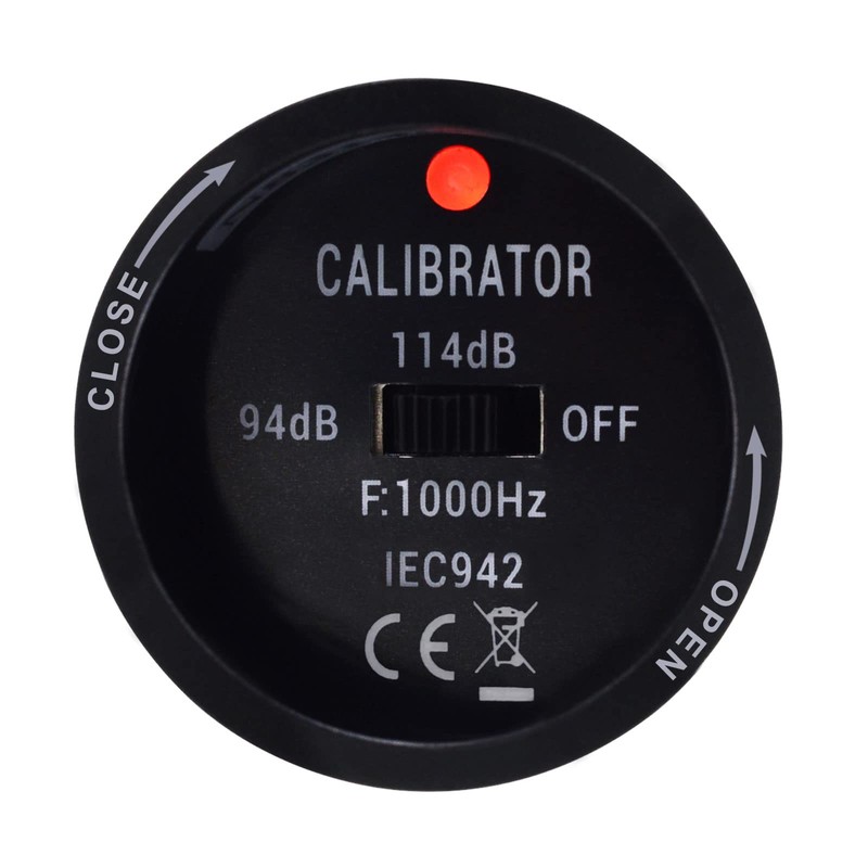 GAIN EXPRESS Acoustic Calibrator, Supports 1" and 1/2", 94dB/114dB Output